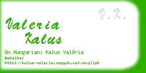valeria kalus business card